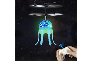 YNANIMERY Remote Control Helicopter Jellyfish, RC Flying Ball Drones Toys for Kids Boys Girls 5-7 8-10 Year Old Birthday, Kids Sensory Toys Flying Jellyfish Up-Down with Lights for Kids Autism
