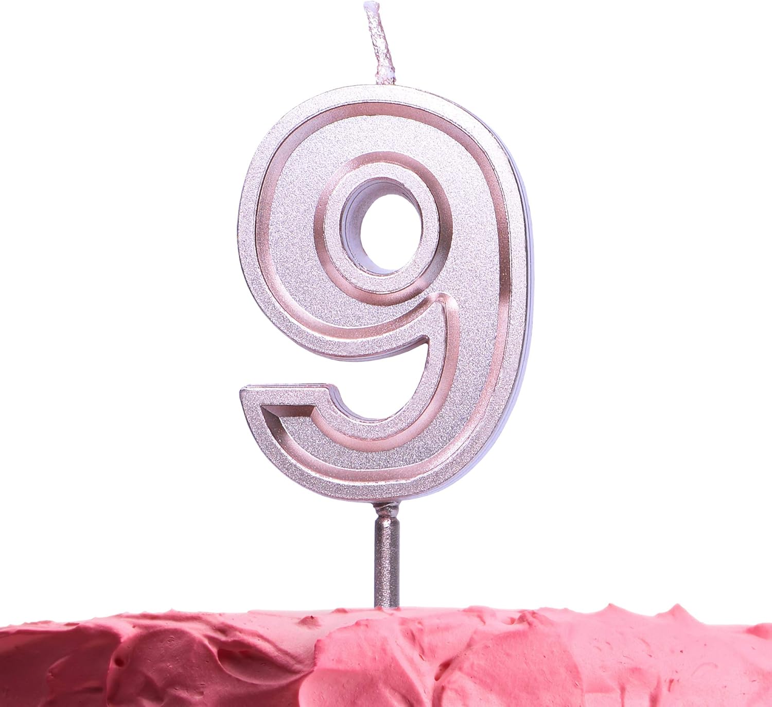 Get Fresh Number 9 Birthday Candle Rose Gold Number Nine