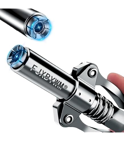 Kit D'accessoires Pour Pistolet à Graisse - 4 Pièces - Outils De Fixation De Graisse - Coupleur à Double Poignée - Embout De Buse - Coupleur Haute Pression - Distributeur De Graisse - Aiguille