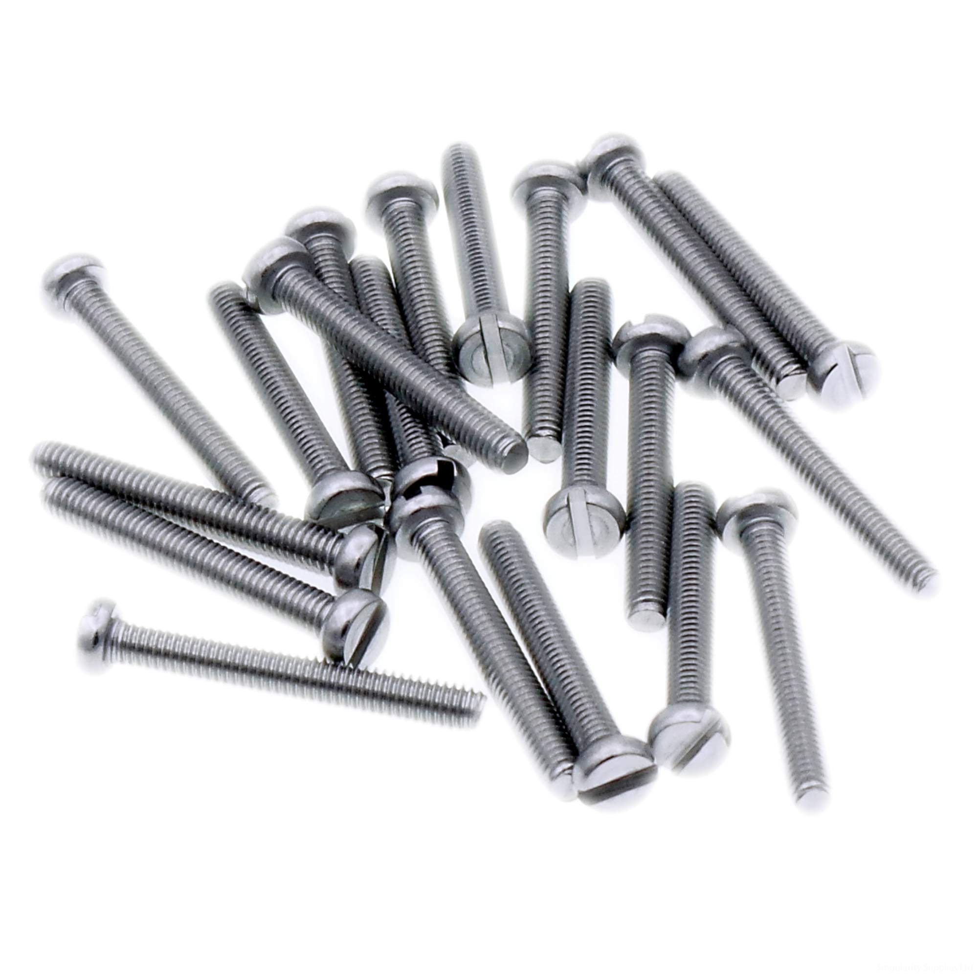 M3 (3mm x 30mm) Slot Cheese Machine Screw (Bolt) - Stainless Steel (A2) (Pack of 20)