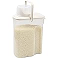 JapanBargain 3193, Rice Container Japanese Kome Bitsu Clear Plastic Dry Food Storage with Lid Great for Pet Food Dog Food Cat Food Treat Kitchen Pantry Organization and Storage Made in Japan, 4.4 lb
