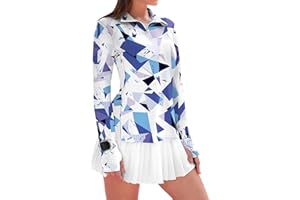 IECCP Womens Long Sleeve Golf Shirts Sun Protection 1/4 Zip Pullover Summer Quick Dry Athletic Hiking Running Workout Tops