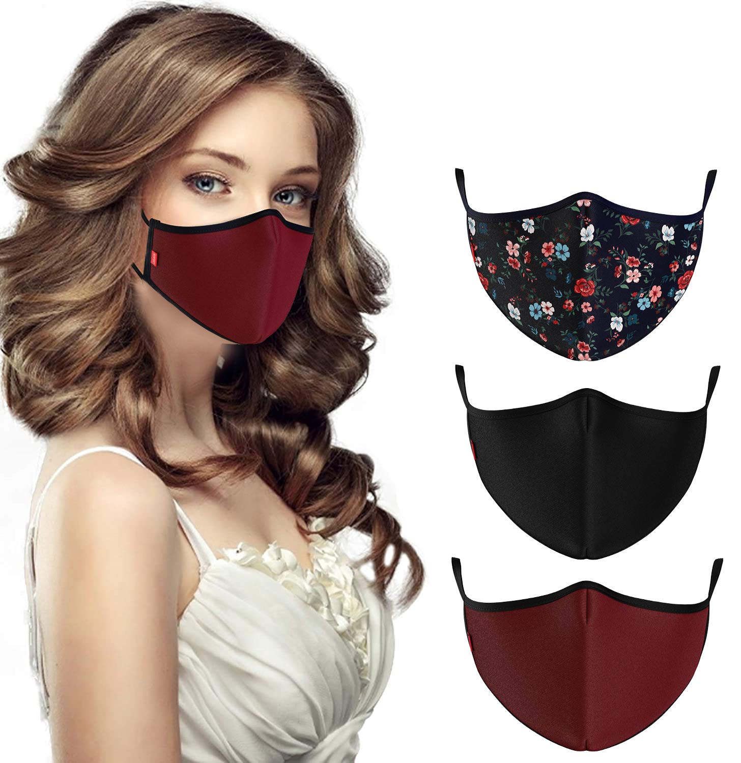 COOL Mask Unisex 3 Layer Reusable Washable Face Mask ( Pack of 3 )