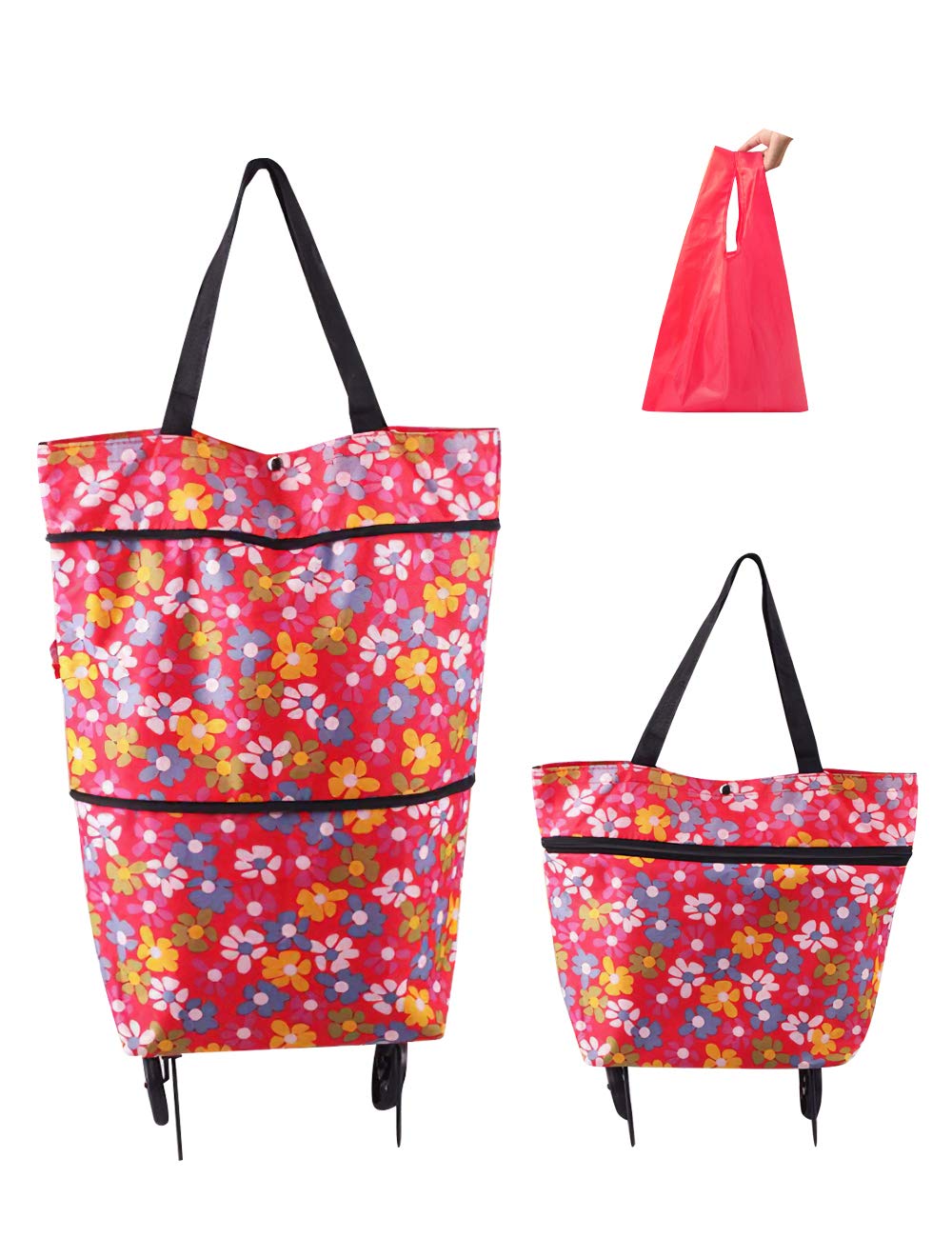 rolling shopping tote