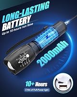 Maxesla Rechargeable LED Torch Set High Lumen 5 Modes IP65 Zoomable view 6