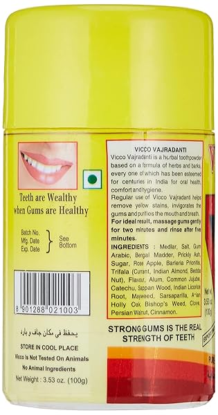 VICCO VAJRADANTI AYURVEDIC TOOTH POWDER 100G