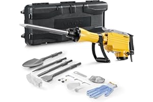 VEVOR Demolition Jack Hammer, 2200W 1350 BPM Jack Hammer Concrete Breaker, Heavy Duty Electric Jack Hammer 4pcs Chisels Bit w