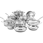 Cuisinart 17-Piece Cookware Set, Chef's Classic Steel Collection 77-17N