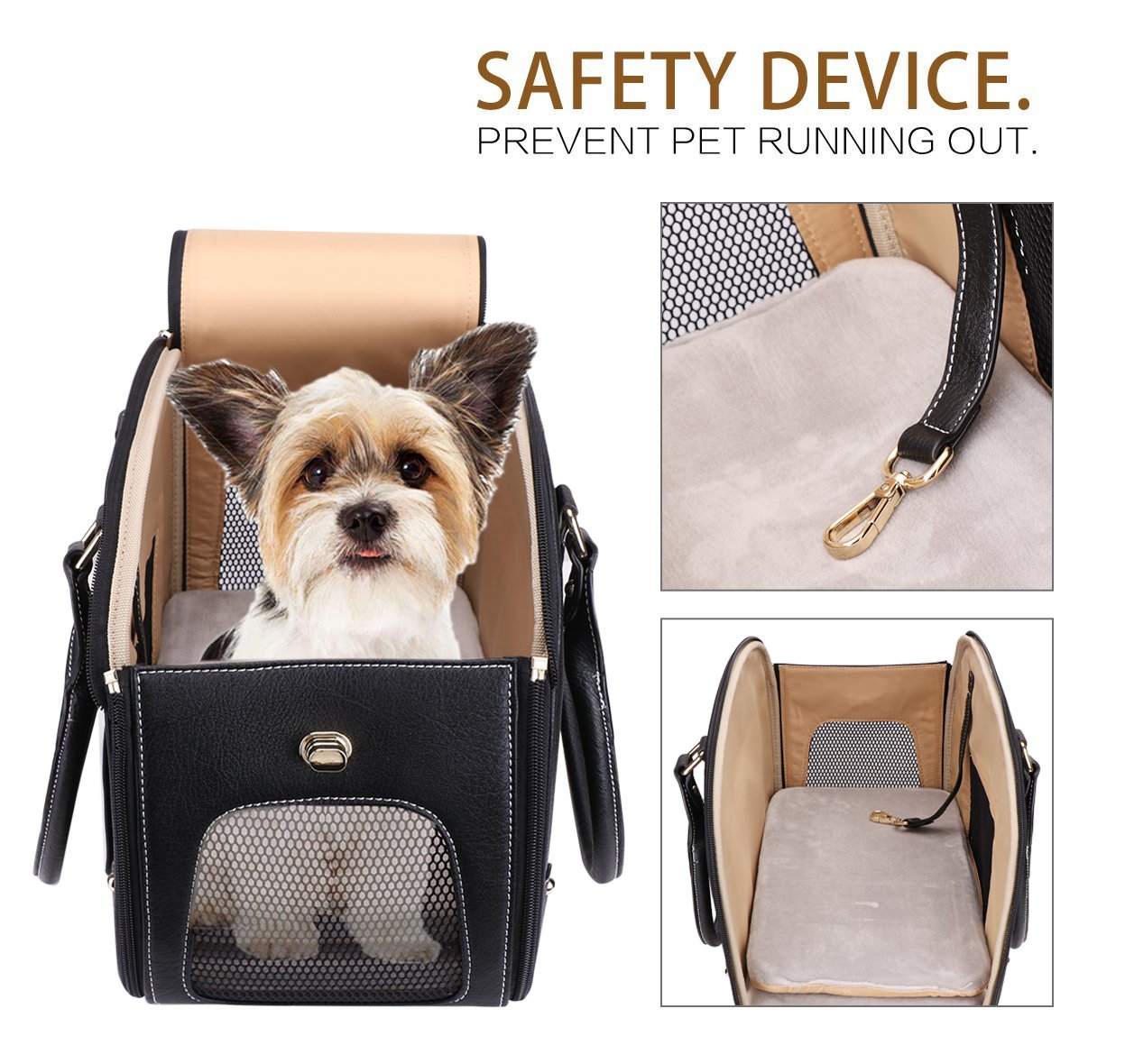 PetsHome Dog Carrier Purse, Pet Carrier, Cat Carrier, Foldable