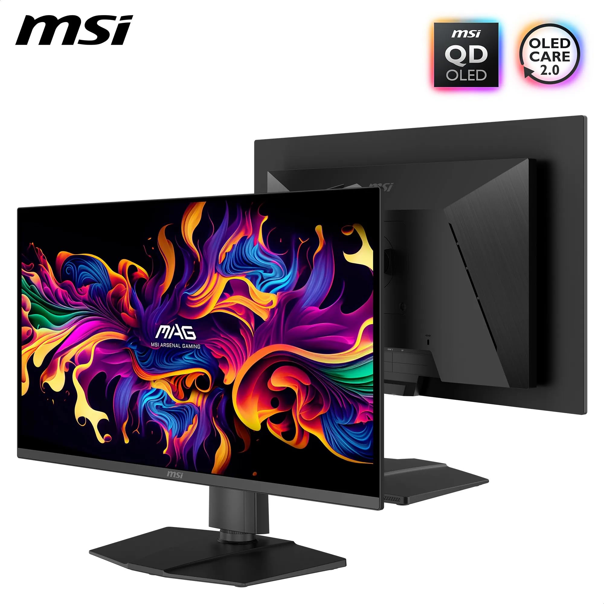 MSI MAG 273QP QD-OLED X24 26,5-Zoll-WQHD-Gaming-Monitor – 2560 x 1440 Quantum Dot OLED Panel 240 Hz / 0,03 ms, 99% DCI-P3, ΔE≤2, DisplayHDR True Black 400, DP 1.4a, HDMI 2.1 2