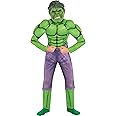 Costumes USA Hulk Muscle Costume for Boys, Size Large, Includes a Padded Green and Purple Jumpsuit and a Mask