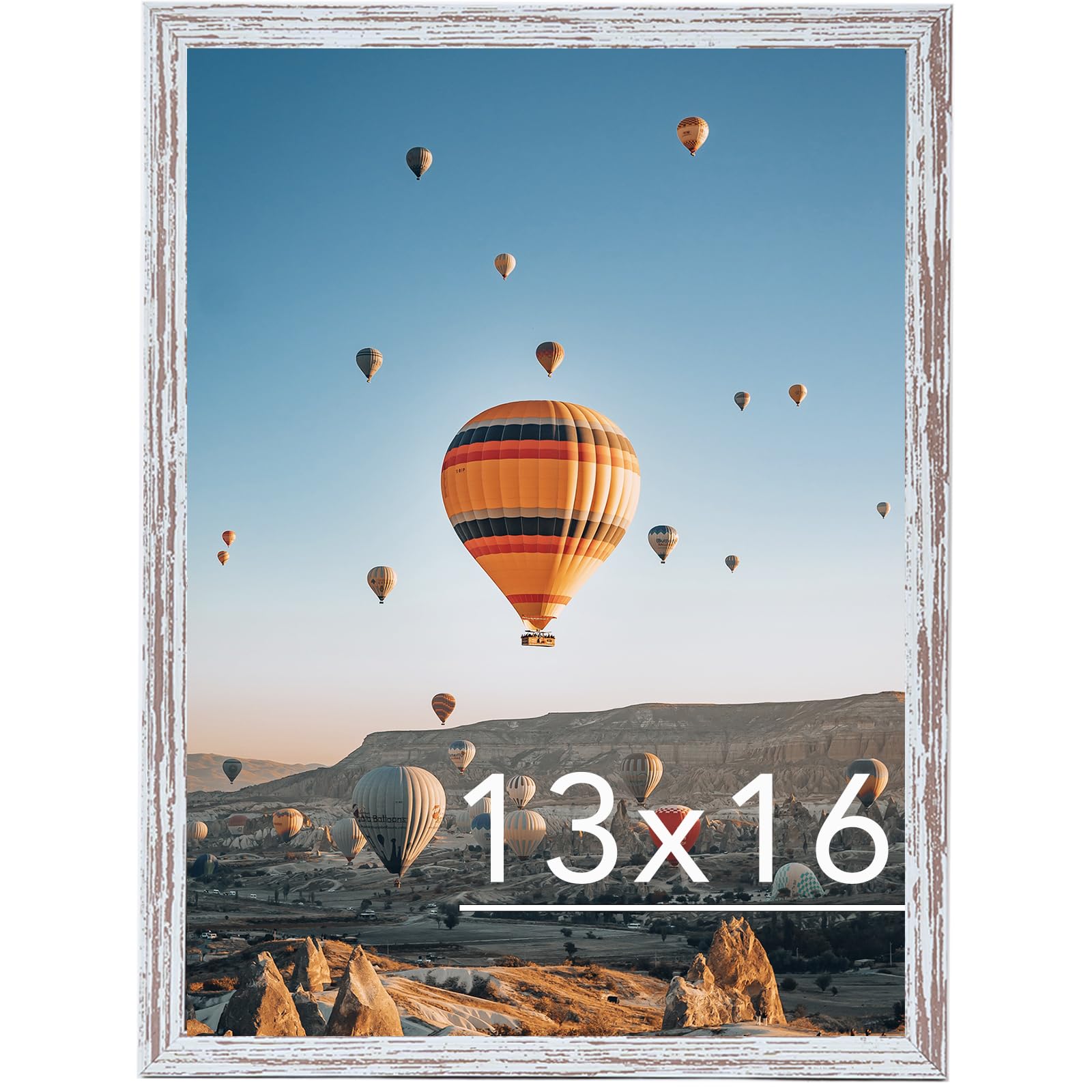 JCJMY 13x16 Picture Frame Rustic White for Wall