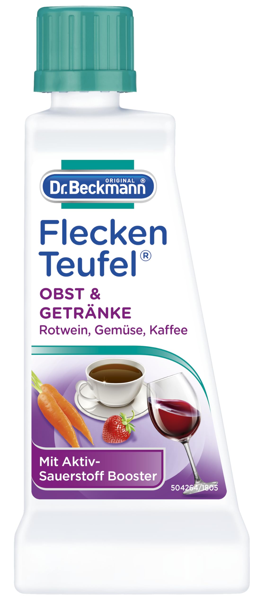 Dr. Beckmann Fleckenteufel Obst & Getränke | Spezialfleckentferner gegen Rotwein-Flecken, Kaffeeflecken, u.v.m. | 1x 50 ml 4