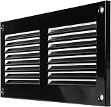 Repa Market 8x4 Black Air Vent Cover Steel Gable Wall Ceiling 200x100mm view 7
