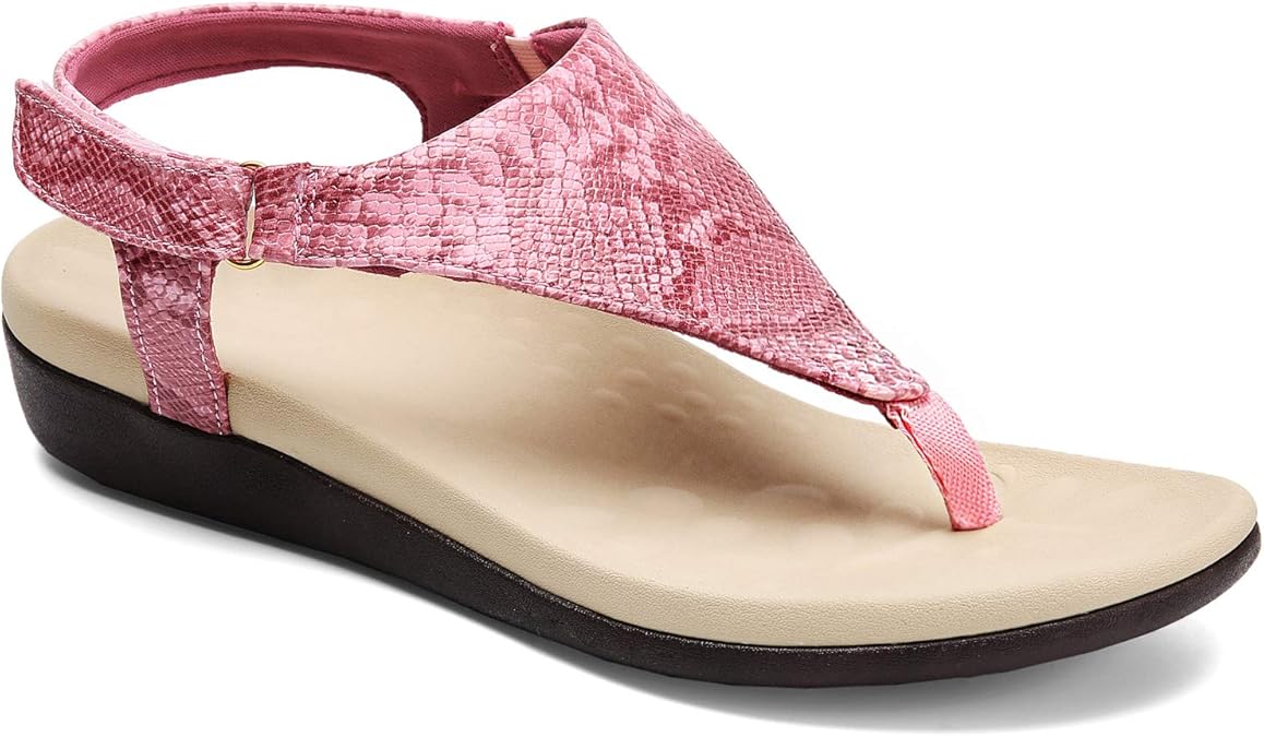 Amazon.com | MEGNYA Women's T-Strap Flat Sandals, Arch Support Sandals for Plantar Fasciitis 