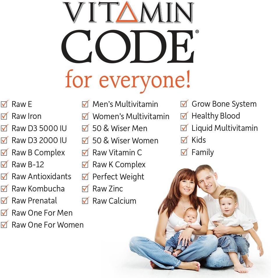 Garden of Life Vitamin D, Vitamin Code Raw D3, Vitamin D 2,000 IU, Raw Whole Food Vitamin D Supplements with Chlorella, Fruit, Veggies & Probiotics for Bone & Immune Health, 60 Vegetarian Capsules: Health & Personal Care