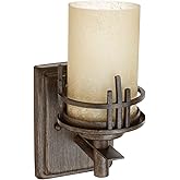 DESIGNERS FOUNTAIN 82101-WM Mission Ridge Wall Sconce, Warm Mahogany