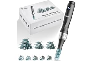 FXTIAA Professional Microneedling Pen - Wireless Adjustable Micro Needling Microneedle Machine, Microneedle Pen with 22 Replacement Cartridges 4pcs 16pin+4pcs 26pin+6pcs 36pin+6pcs 42pin+2pcs Nano.