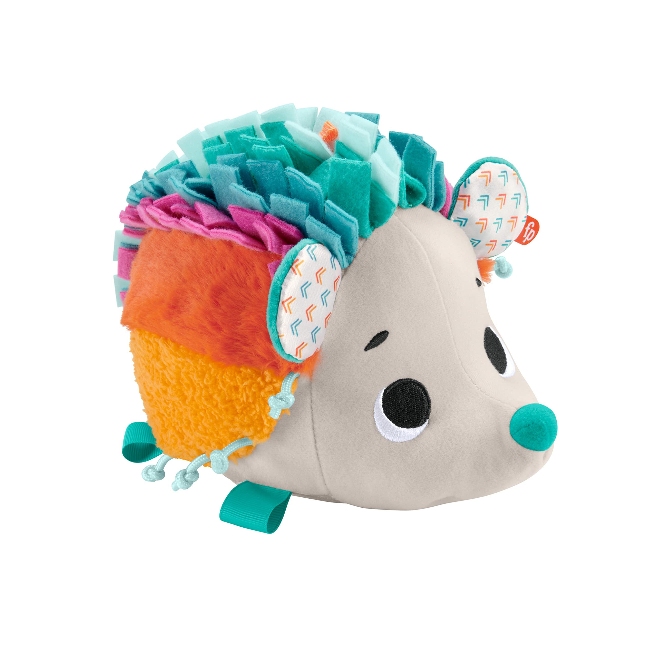 Fisher-Price Newborn Toy Cuddle ‘n Snuggle Hedgehog Plush with Sounds and Textures for Infant Sensory Play Ages 3+ Months, HBP42