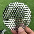 FengYoo 4" Diameter Round Slices Perforated Metal Sheets 19 Gauge Opening 1/5"(About 5 mm) Expanded Metal Mesh Perforated Plate 304 Stainless Steel Sheet Mesh Screen Panel Decorative Plate