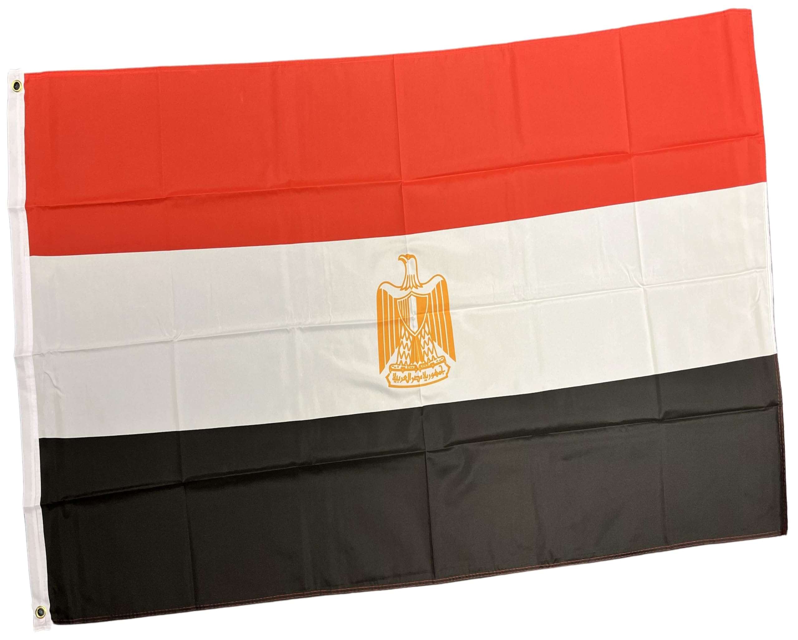 NWFlags Egypt Flag 3ft x 2ft 75d Premium Polyester Suitable For Flagpoles | Strong Polyester 3x2 foot material flag with Eyelets