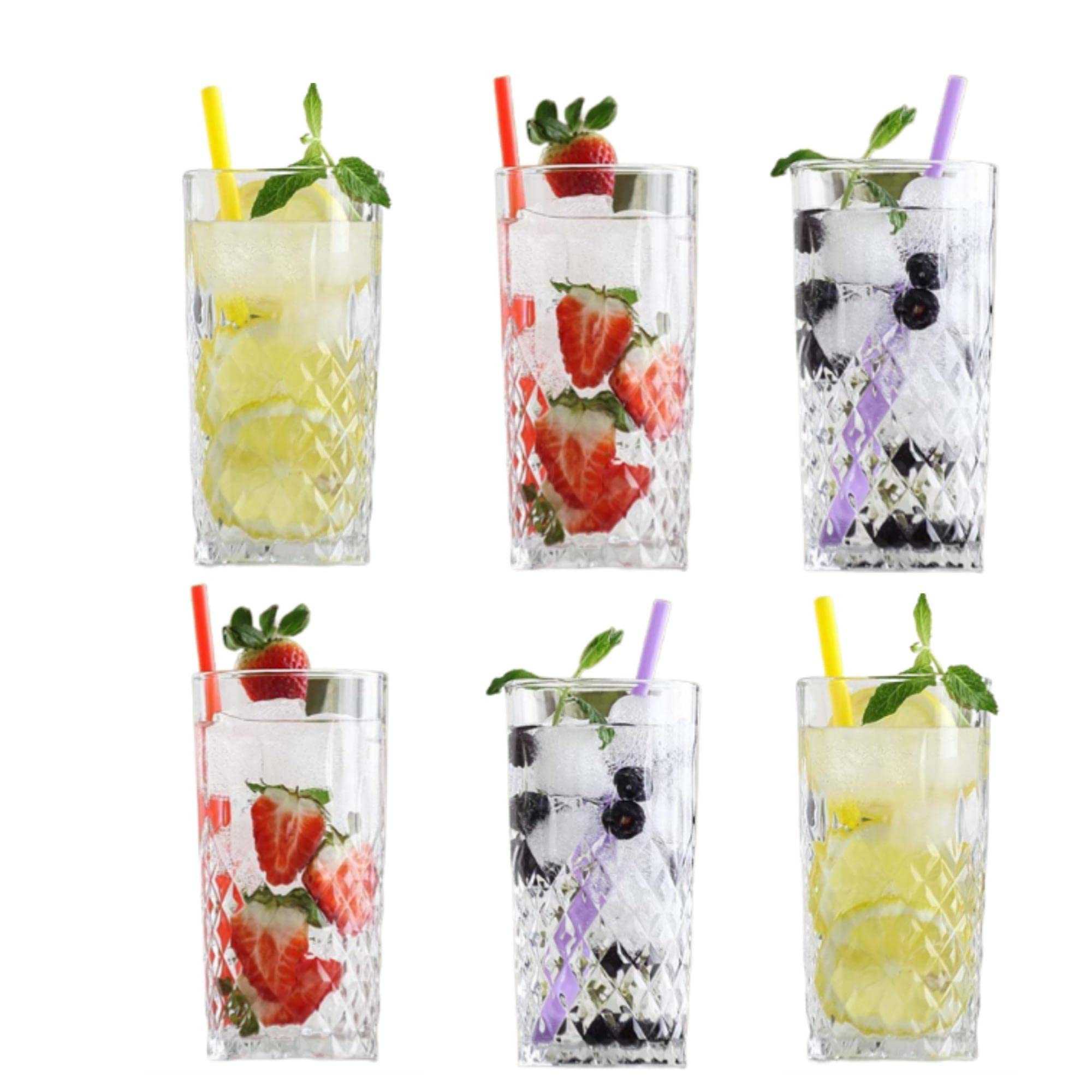 bar@drinkstuff Essence Vintage Hiball Glass 12 oz/ 356ml - Pack of 6 - Glassware, Hiball