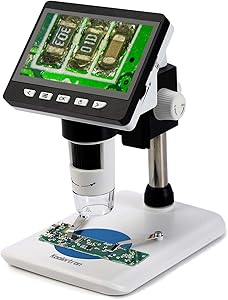 Koolertron 4.3 inch LCD Digital USB Microscope 1080P 50X-1000X Magnification Zoom Handheld Endoscope Inspection Camera Video Recorder,8 LED Adjustable Light,Rechargeable Lithium Battery