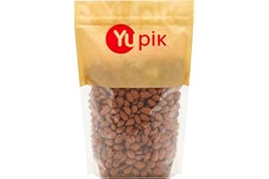 Yupik Dry Roasted Almonds, 1 kg, Gluten-Free, Vegan, Kosher, Whole Nuts, Lightly Roasted, Oil-Free, Unsalted, Crunchy Almonds