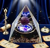 ycyingcheng Ogan Pyramid Obsidian Amethyst Energy Natural Protection Stone 6CM view 4