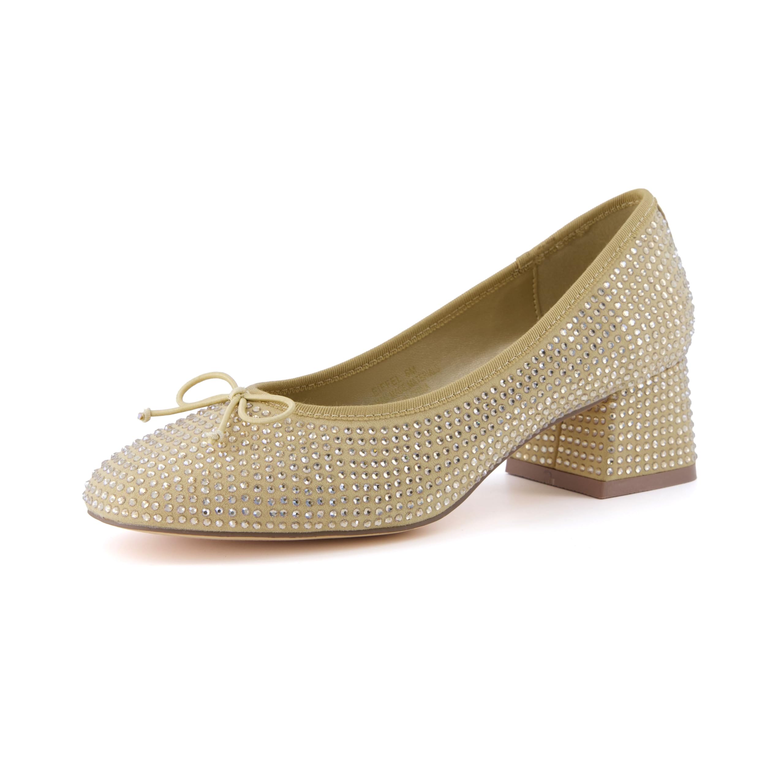 CUSHIONAIRE Women's Eiffel Rhinestone Bling Bow Flat with +Memory Foam and...