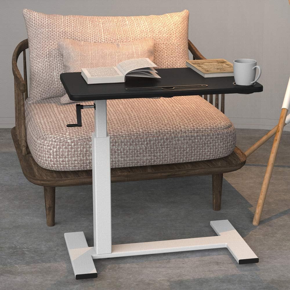Hospital Bed Table,Balee Overbed Table with Crank Adjustable Height Laptop Table Heavy-Duty Desk Multi-Purpose for Home and Hospital Use: Furniture & Decor