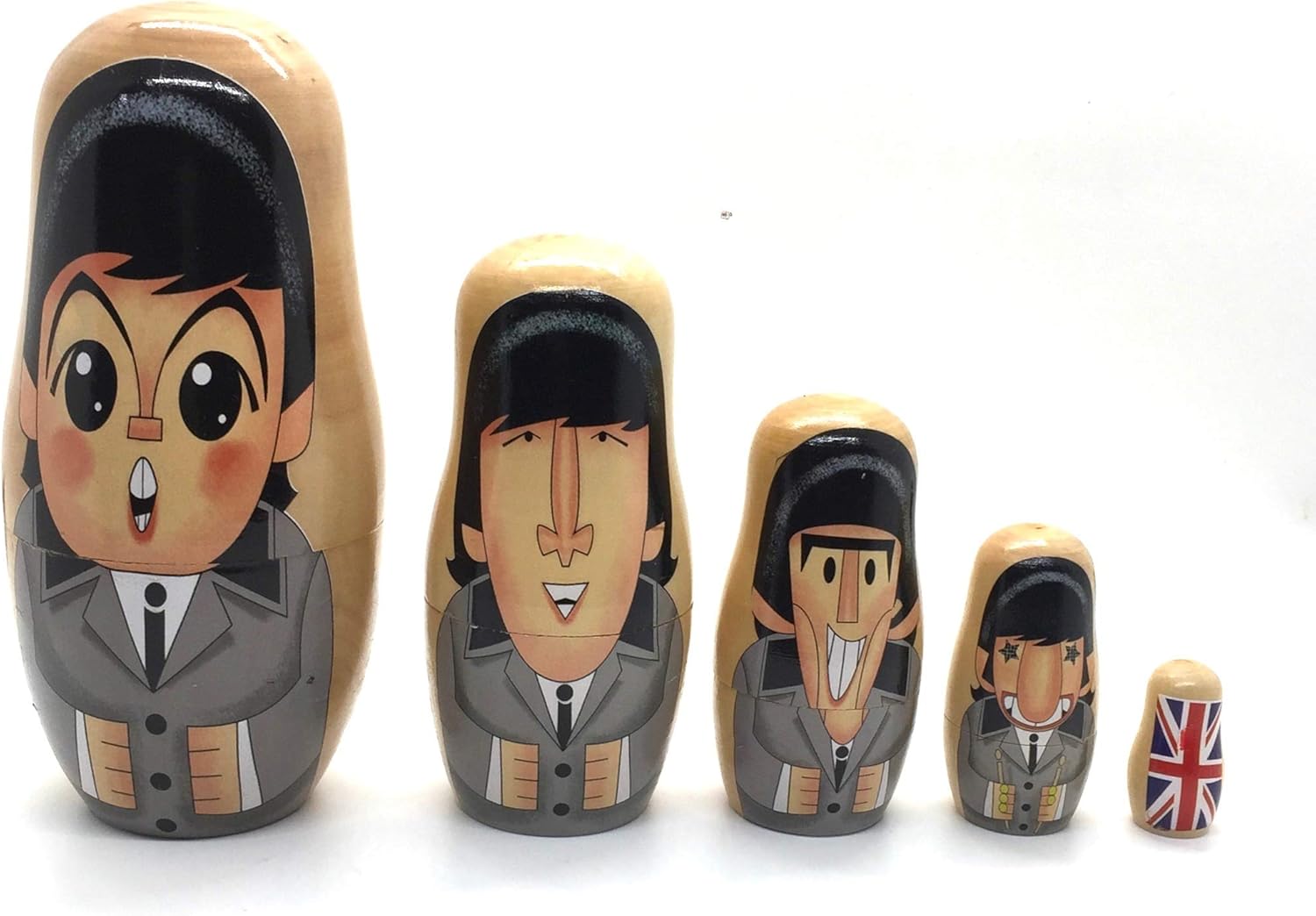 The Beatles Russian Nesting Dolls Set of 5 Collectible