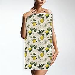 Pfrewn Retro Farmhouse Lemon Hand Bath Towels Soft