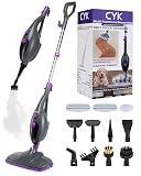 CYK Steam Mops for Floor Cleaning, 12 in 1 Handheld Steam Cleaner for Home, Floor Steamer for Hardwood Floors and Tile (Purple-grey)