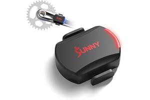 Sunny Health & Fitness 2-in-1 Advanced Cadence/RPM + Speed Sensor, Cadence Sensor Bluetooth ANT+ for Indoor/Outdoor Bikes, Magnet-Less Design for Outdoor Cycles, Exercise Bikes, and More - CB110S
