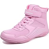 BKWHDAY Kids Wrestling Shoes Youth Boys Girls Boxing Shoes Lightweight Breathable Non Slip for Fitness Powerlifting