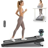 Walking Pad Treadmill 450 lb Capacity, Auto Incline Under Desk Treadmill | Auto incline 9 levels max 12%, 450 lb capacity, smart APP tracking, Bluetooth speaker, compact treadmills for home
