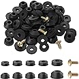 58 Pack Faucet Washer Assortment Kit - Flat and Beveled Rubber Faucet Washers for Repairing Leaks