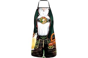 SightYoung Oktoberfest Apron for Men Women,Oktoberfest German Party Kitchen Apron Outfit Costume for Bavarian Beer Festival