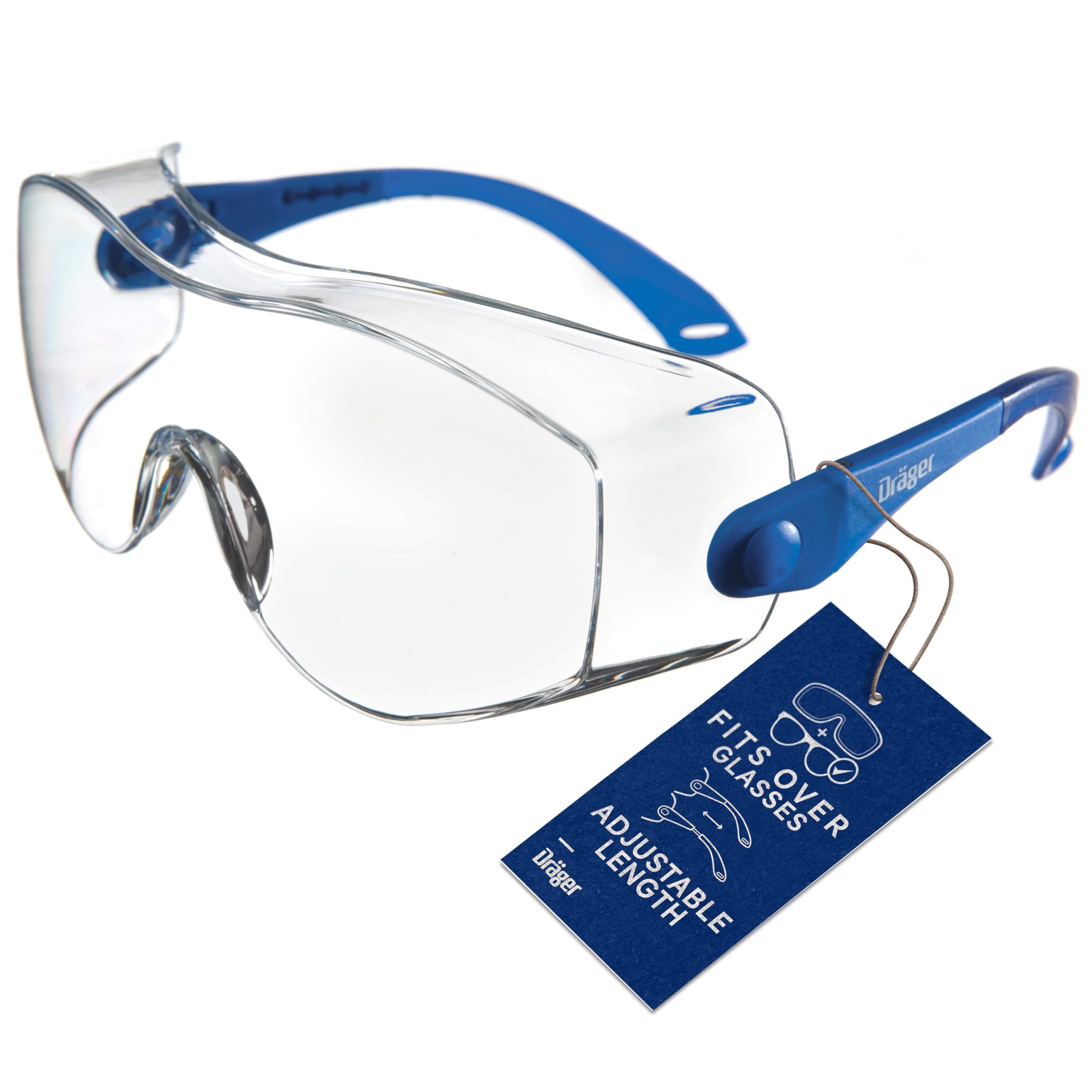 Dräger Safety Glasses X-pect 8120 Anti-Scratch Over-Glasses, Ideal Safety Goggles for DIY Users, Construction Workers, Laboratory Technicians, Carpenters, Cyclists, and Gardeners