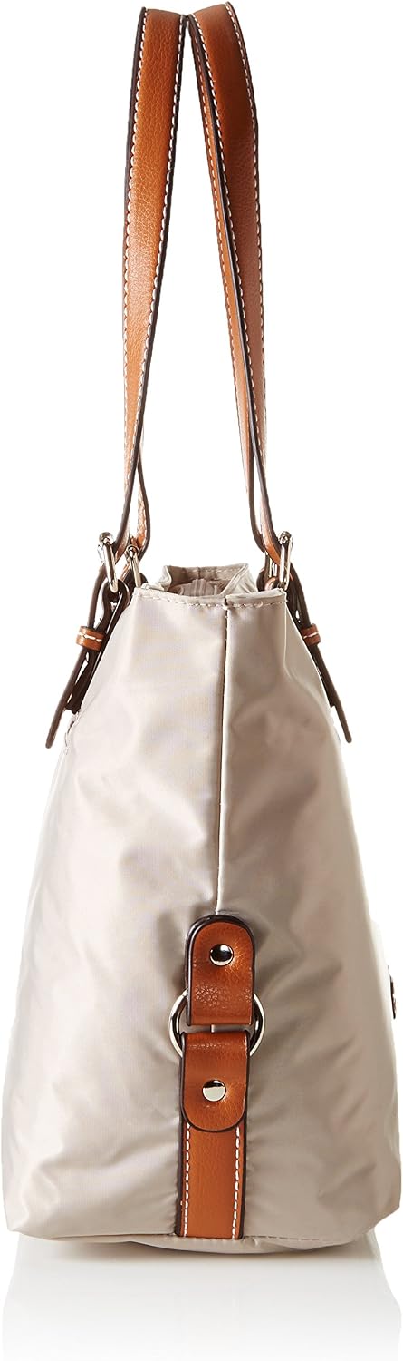 Picard Sonja Women's Shopper Made of Nylon Medium with Zip Shopper Everyday, pearl, 38x27x16 cm, Perle - Image 4