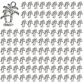 Ximimark 100 Pcs Coconut Palm Tree Charms Coconut Palm Tree Pendants Antiqued Silver Tone Double Sided 12 x 15 mm, Making DIY Handmade Accessories Craft Making Or Jewelry Decoration