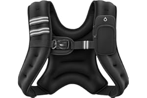 ZELUS Weighted Vest, 6lb/8lb/12lb/16lb/20lb/25lb/30lb Weight Vest with Reflective Stripe for Workout, Strength Training, Runn