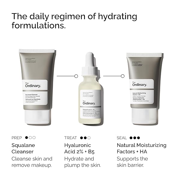 THE ORDINARY THE DAILY SET, DAILY SKINCARE ROUTINE WITH SQUALANE CLEANSER, HYALURONIC ACID 2% + B5, AND NATURAL MOISTURIZING FACTORS + HA | SKIN CARE SET