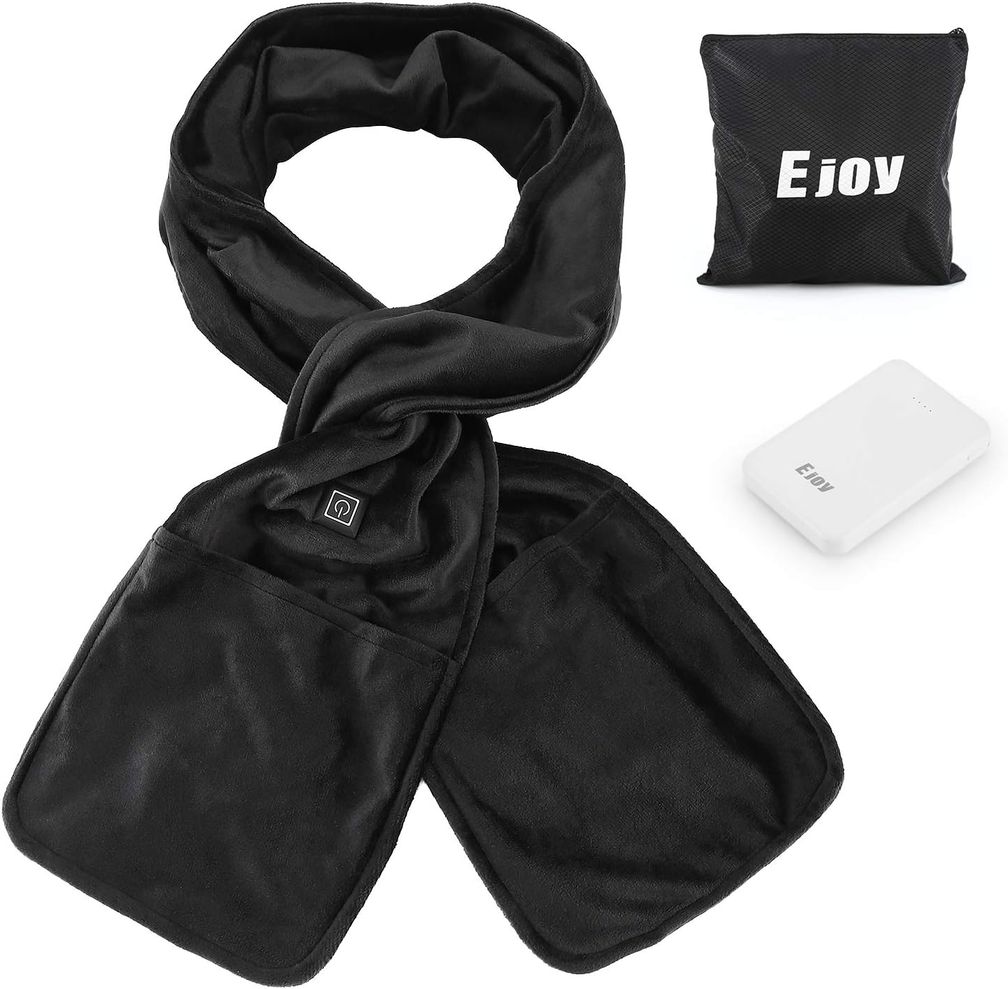 Heated Scarf Neck Wrap Electric Shawl Unisex Neckwear with Pocket and