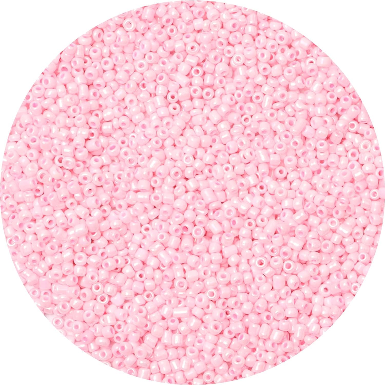 5000PCS Glass Seed Beads for Bracelet Making, 3mm Small Beads Craft Beads Light Pink Bracelet Beads for Jewellery Making DIY Necklace Earring Keychain and Crafting