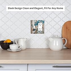Thsanju Vintage Rustic Farmhouse Wood Plank Teal