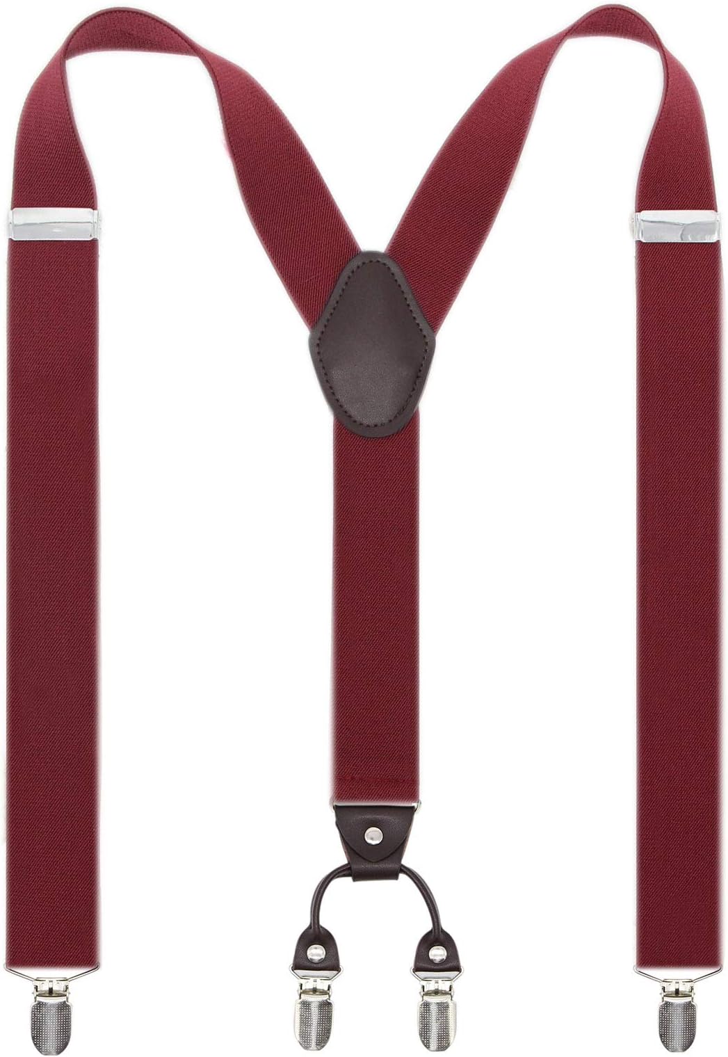 Men 1 1/4" Wide Heavy Duty Y -shape Suspenders For Wedding, Formal Events