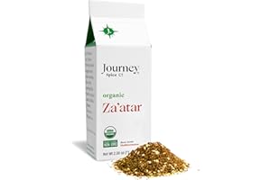 Organic Za'atar Spice Seasoning by Journey Spice Co. | Salt-Free, Sugar-Free, Non-GMO | Gourmet Mediterranean All-Purpose Spice Herb Blend | 2.5 oz. | Resealable/Reusable Cap