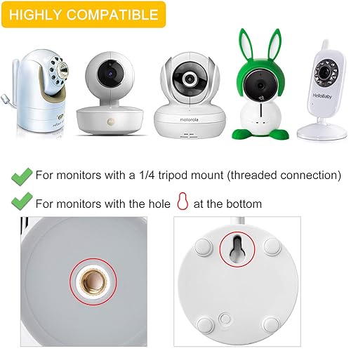 iTODOS (Update Version) Gooseneck Baby Monitor Mount Compatible